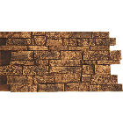 Panneau en imitation mur de pierre brun - Interlock
