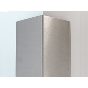 COINS EN INOX AU MUR SANS TROUS 3"  X  3"  X  48"