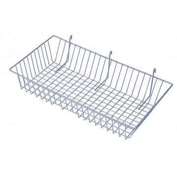 PANIER ACIER 24" L X 12" P X 4" H - GRIS EPOXY