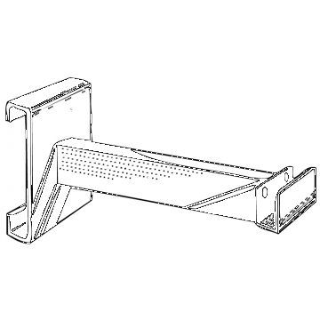 SUPPORT POUR TRINGLE 12" POUR TUBE RECTANGULAIRE 0,5" X 1,5’’ - NOIR