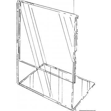PORTE-ENSEIGNE INCLINÉ EN ACRYLIQUE POUR COMPTOIR