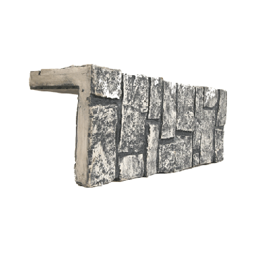 Coin en mur de pierre gris pâle