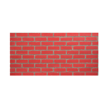 Pannean en imitation brique rouge avec coullis gris