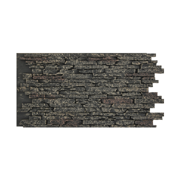 Panneau en imitation pierre empilées grise - Interlock