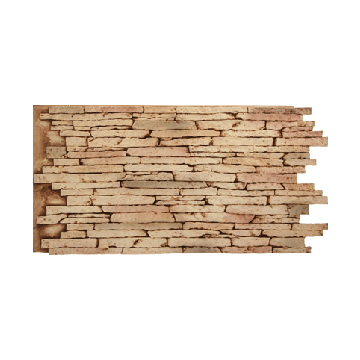 Panneau en imitation pierre empilées brune pâle - Interlock