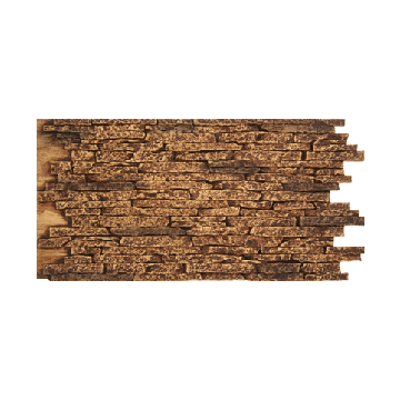 Panneau en imitation pierre empilées brune - Interlock