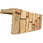 Coin en mur de pierre brun pâle